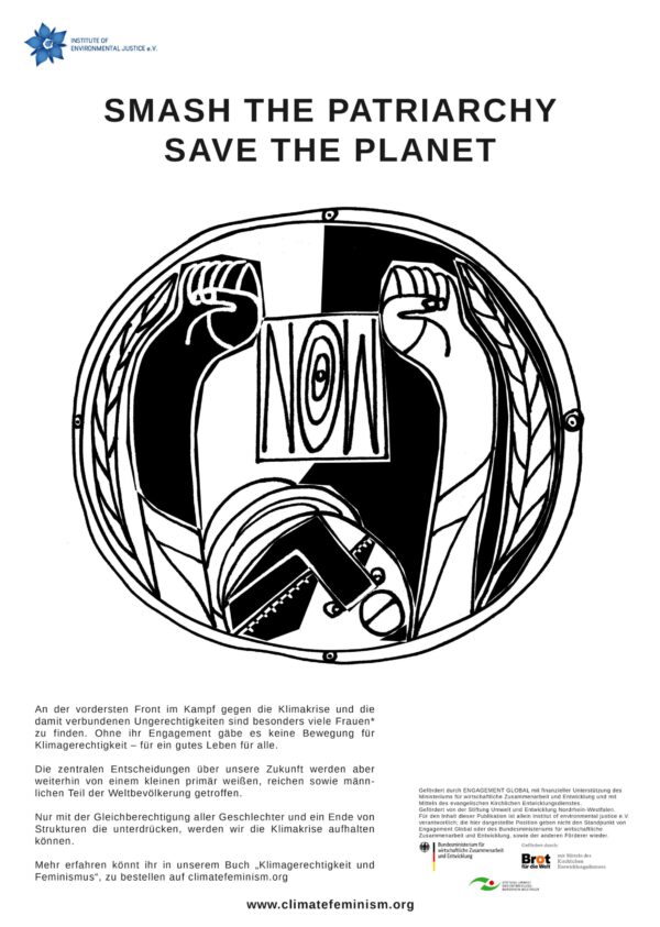 Plakat " Smash the patriachy save the planet"